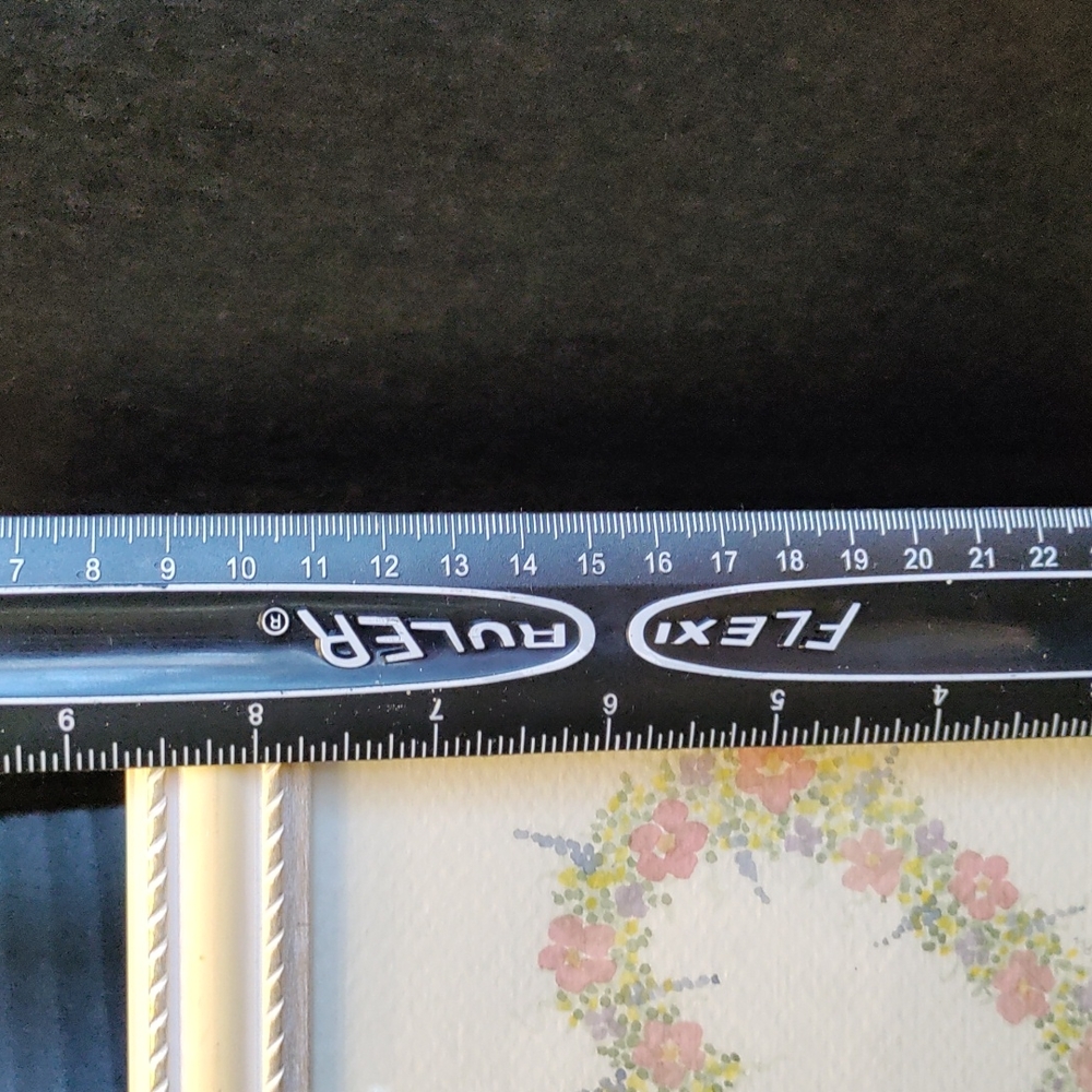 Vintage Framed signed floral watercolor heart - Picture 15 of 16